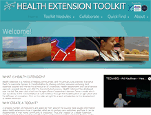 Tablet Screenshot of healthextensiontoolkit.org